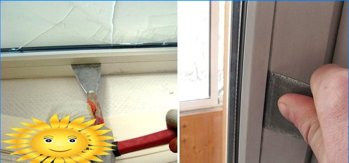 Udskiftning af en brudt glas enhed