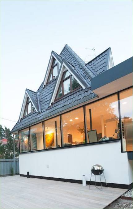 Panoramavinduer i et hus