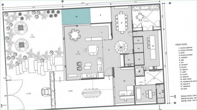 Grundplaner for Casa Lomas II luksuslandsted i Mexico