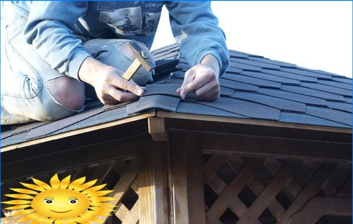 Pergola tag lavet af blødt tag