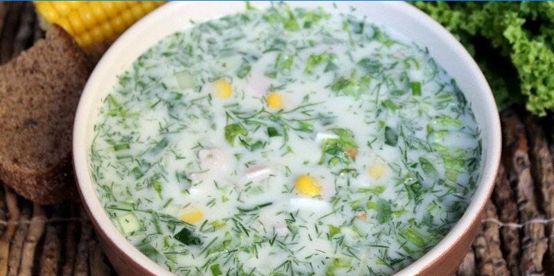 Okroshka med majs