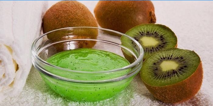 Beroligende maske med kiwi og valmuefrø