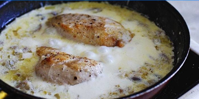 Kyllingebryst i creme fraiche