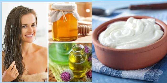 Ingredienser til tørt og sprødt hår