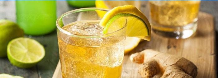 Citron ingefær drikke