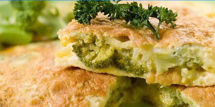 Damp omelet med blomkål
