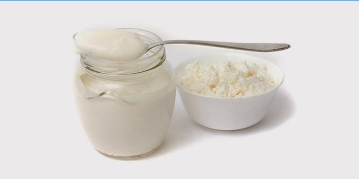 Cottage cheese og creme fraiche