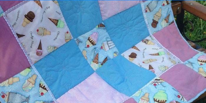 Patchwork baby quilt