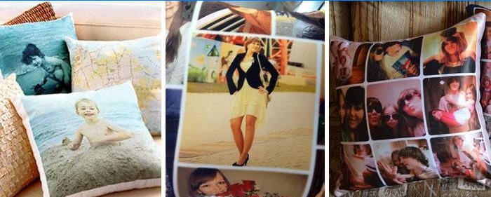 Fødselsdagspude med fotos