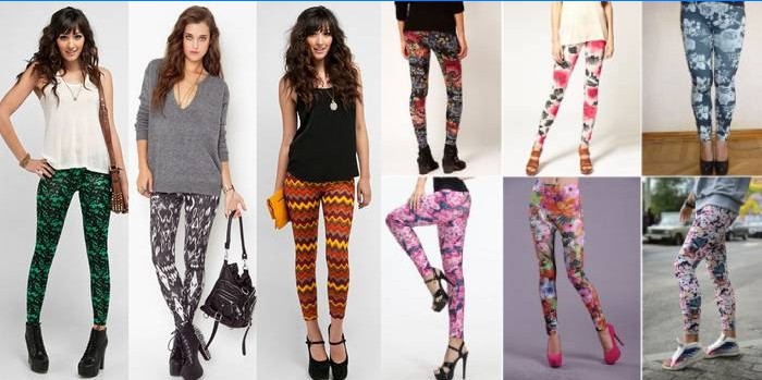 Trykte leggings