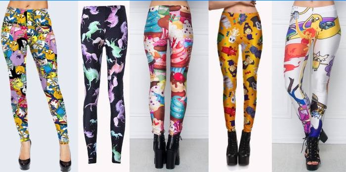 Leggings med børns motiver