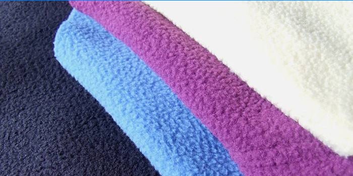 Fleece stof i forskellige farver