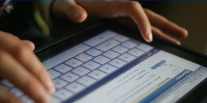 Vkontakte-fanen på tabletten