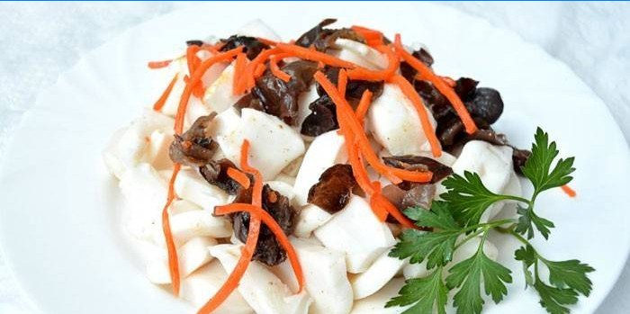 Koreansk shiitake salat