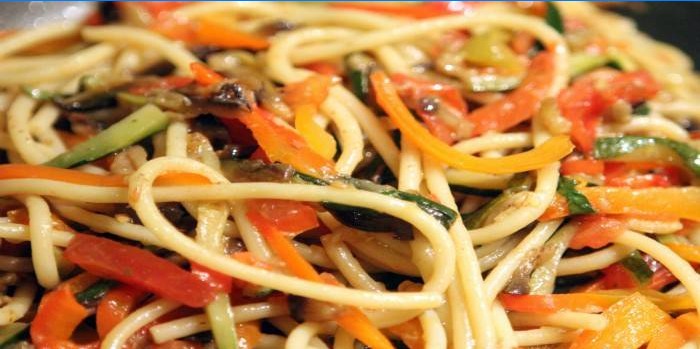 Spaghetti med grøntsager
