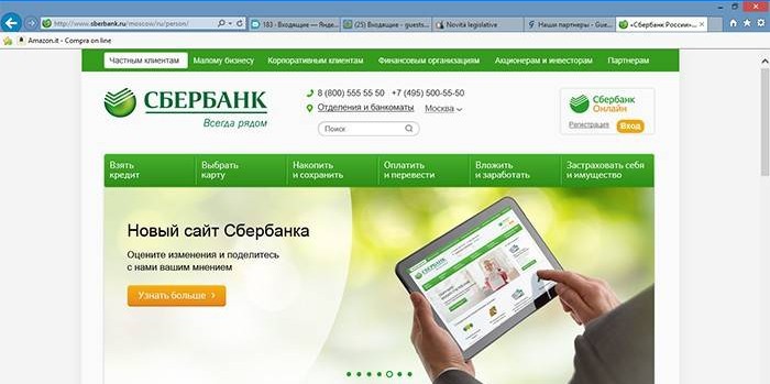 Sberbank websted