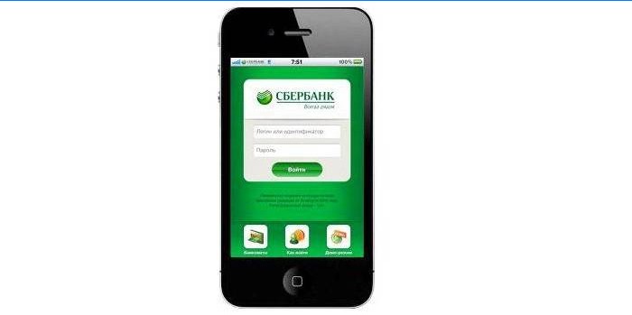 Sberbank mobilapplikation til iphone