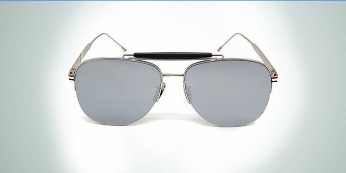 Med Thom Browne spejlglas TB-168-B-SLV-60