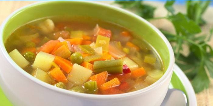 Mager grøntsagssuppe