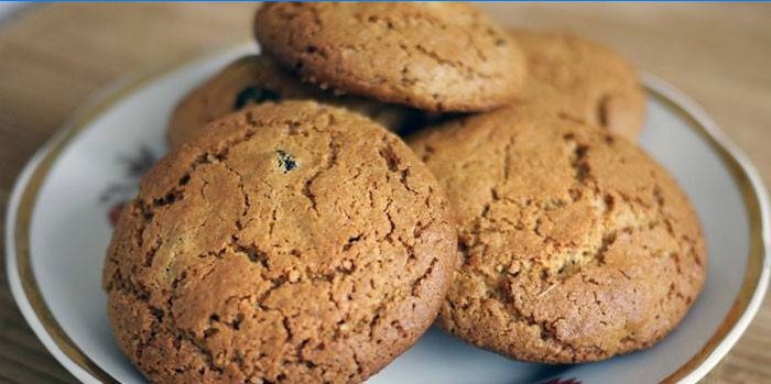 Færdig hjemmelavede havregryn cookies