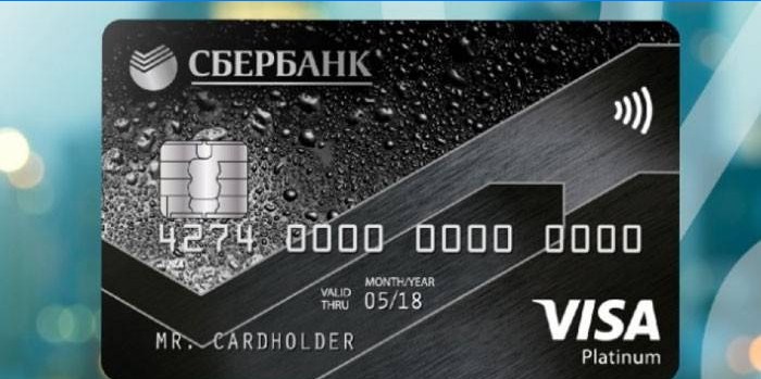 Sortkort Visa Platinum Sberbank