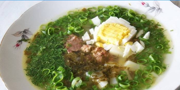 Grøn ægsuppe