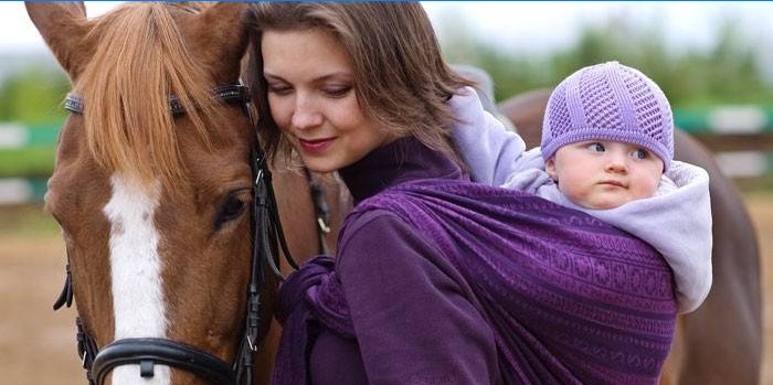 Baby bag mor i Ellevill Zara slynge tørklæde