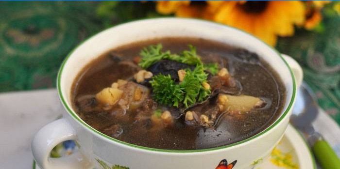 Svampesuppe med bulgur