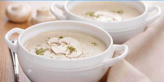 Creme af svamp creme suppe