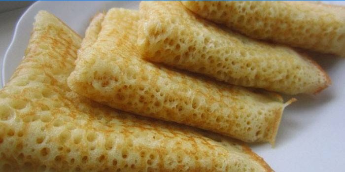Stekte åbne pandekager