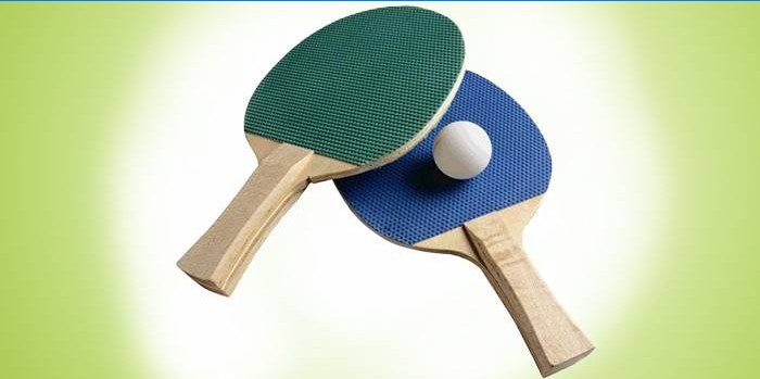 Rackets og Ping Pong Ball