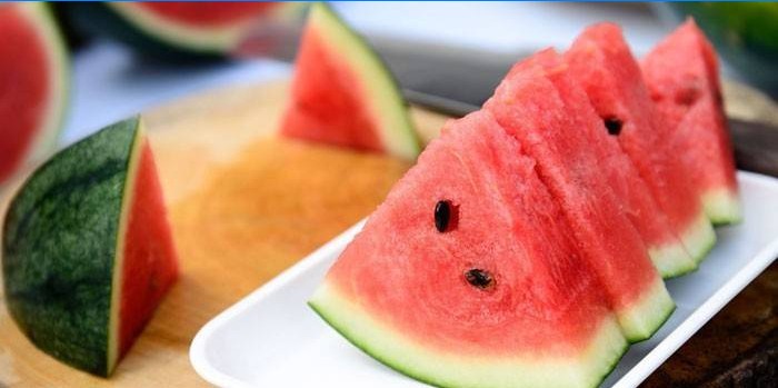 Skivet vandmelon