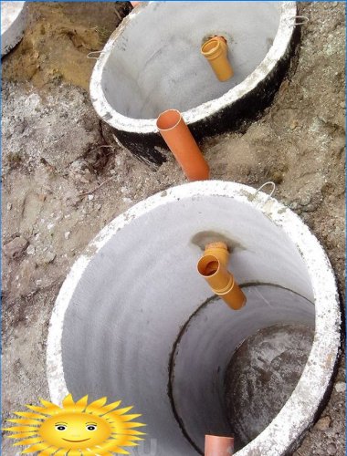 Septiktank lavet af betonringe