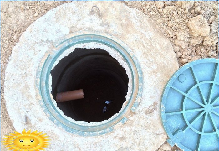 Septiktank lavet af betonringe