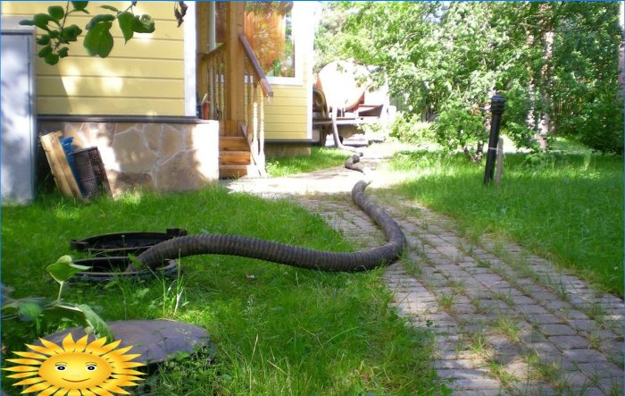Pumpe kloakken i huset