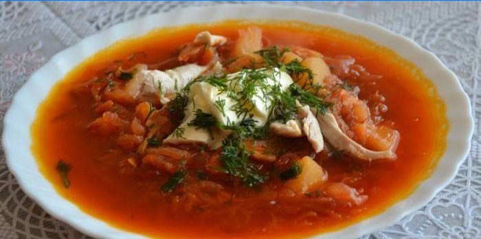 Borsch på kyllingebestand