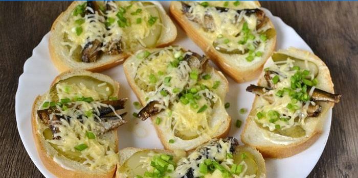 Hot Sprat Sandwiches