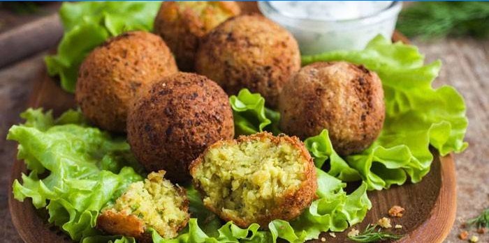 Klar bønne falafels med bulgur