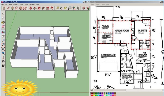 Oprettelse af en husplan i SketchUp