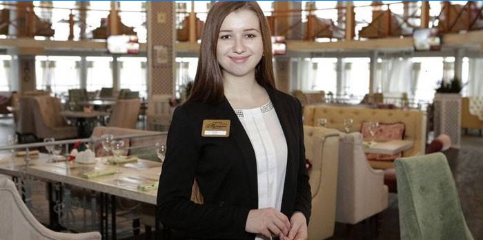 Administratorpige i en restaurant