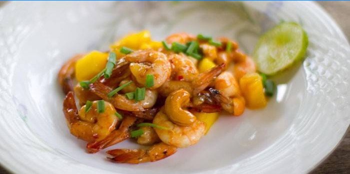 Thai stegt rejer i sauce