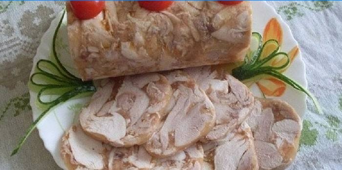 Kyllingrulle kogt i en flaske