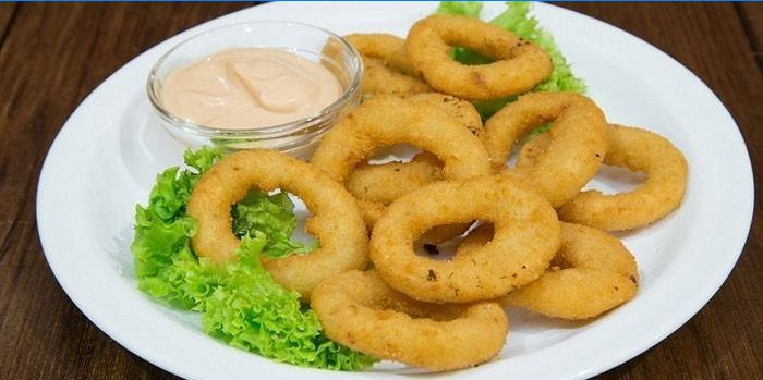 Deep Fried Onion Rings on a plate