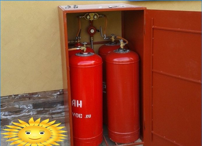 Opvarm huset med flydende gas i cylindre. Forståelse af funktionerne