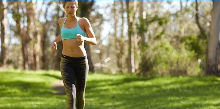 Jogging i parken