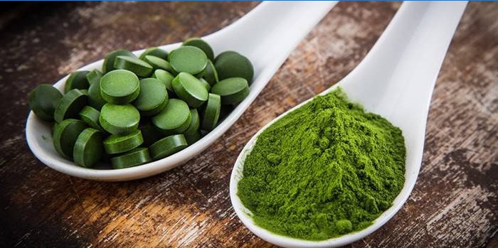 Spirulina piller og pulver