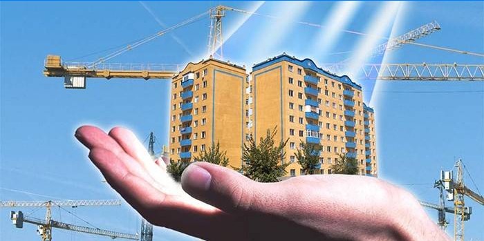 Ny bygning i håndfladen