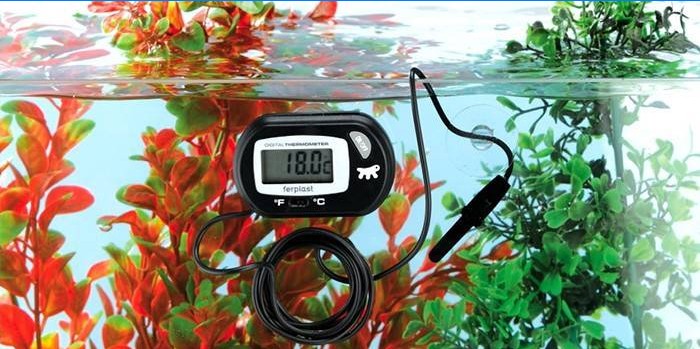 Akvariumtermometer med fjernbetjening sensor
