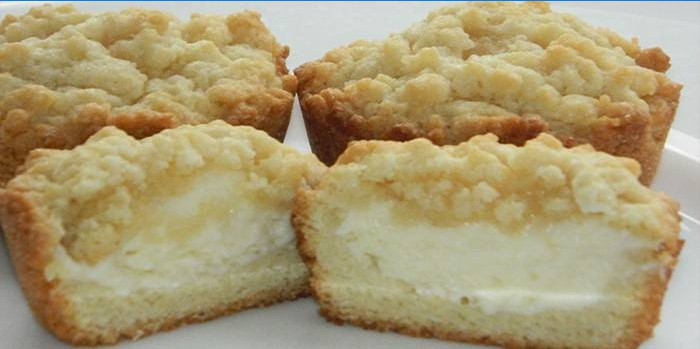 Shortcakes med ostemasse fyldning
