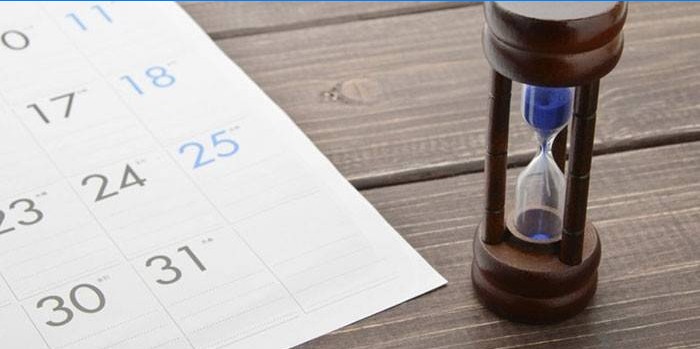 Kalender og timeglas